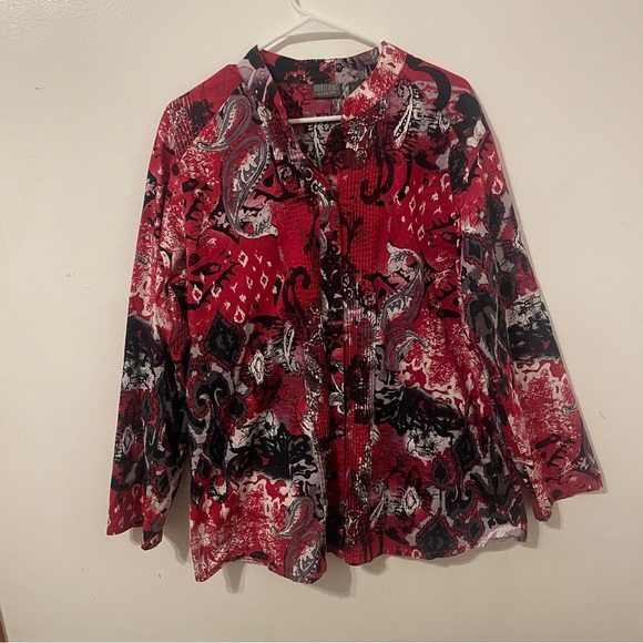 Chico's Tops - Chicos vibrant colorful button down top